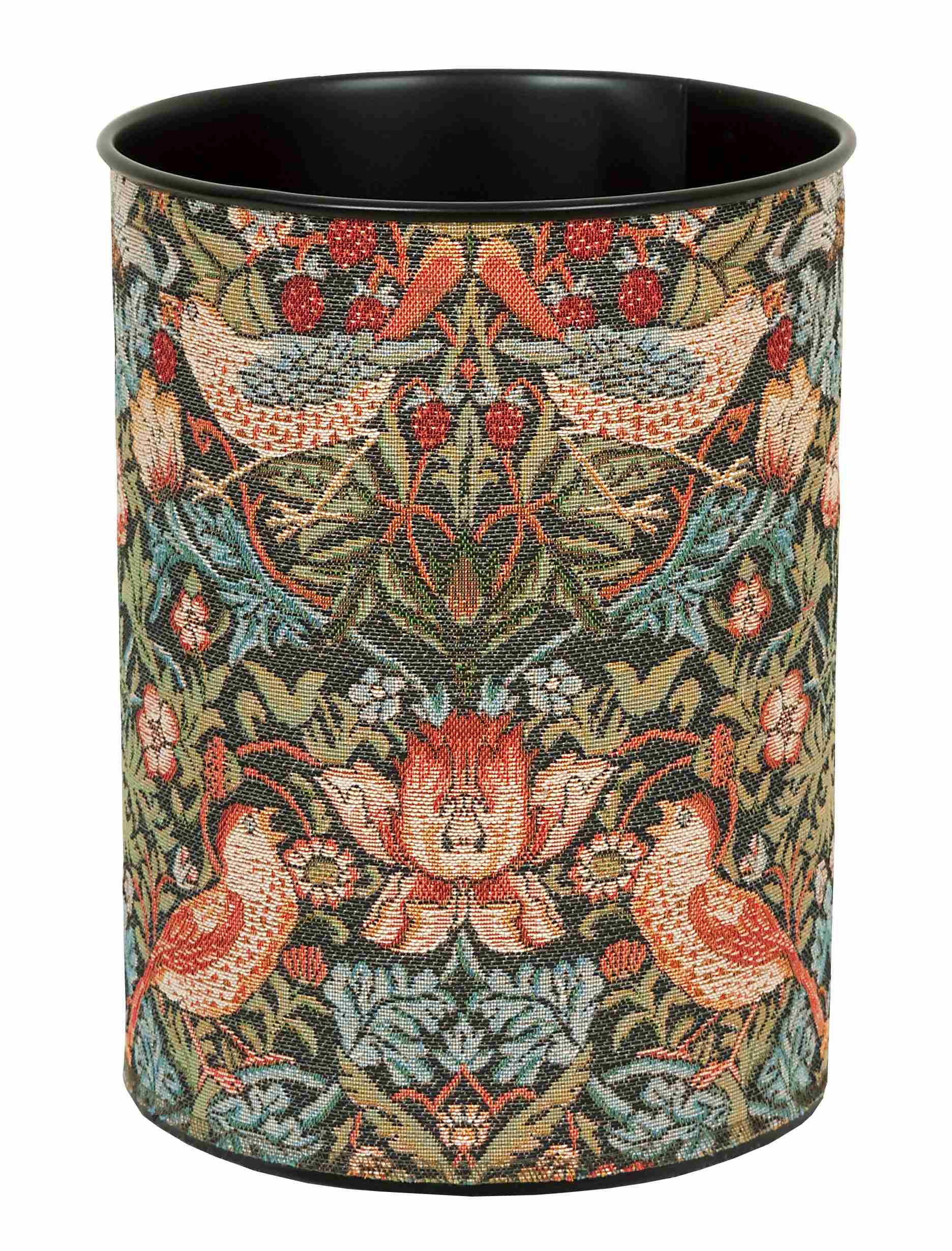 Morris Strawberry Thief Charcoal Waste Basket-TB584