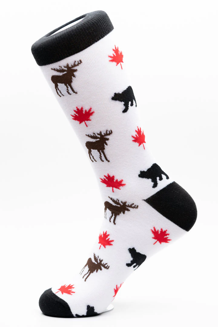 Women’s Sock, Canada Moose Bear