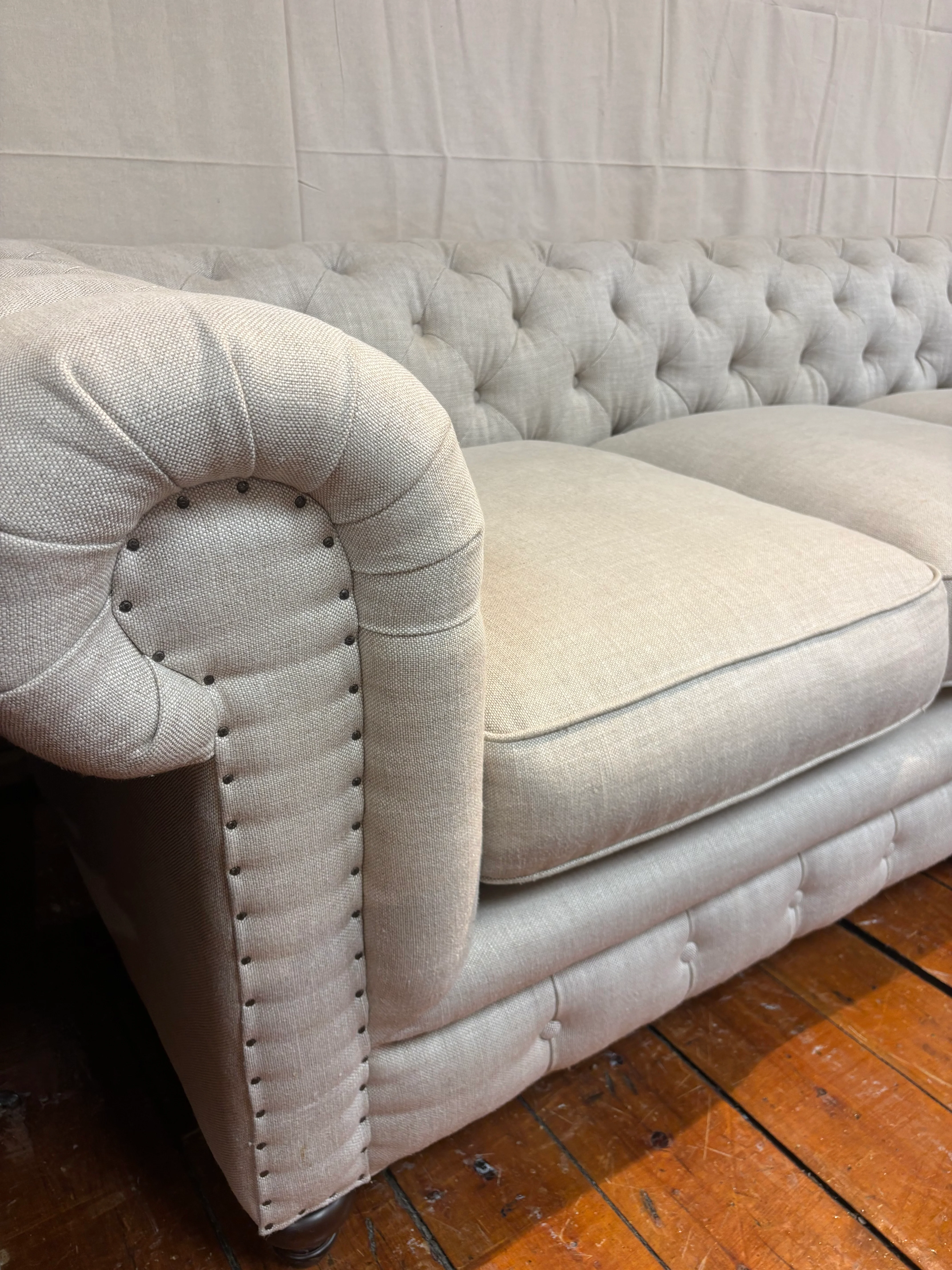 Curated 417501-100 Berkeley Sofa Belgian Linen Stone - Image 2