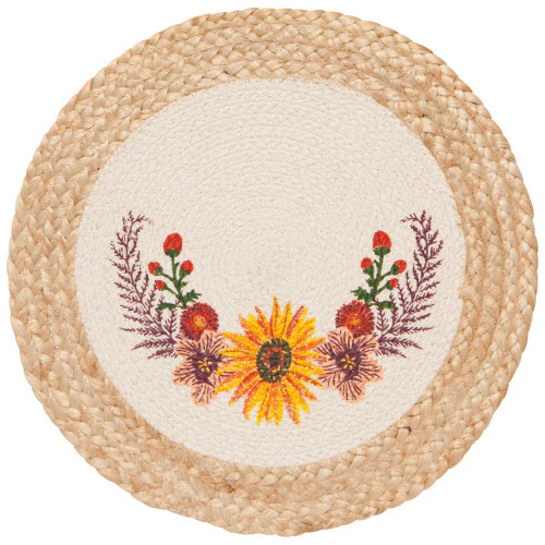 Placemat, Braided, Sunflower Splendor - Image 1