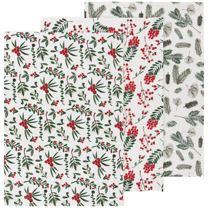 Teatowels, Floursack, Winterberry - Image 1