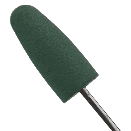 DARK SILICONE POLISHER #303, THICK ROUNDED BULLET, GREEN - Image 2