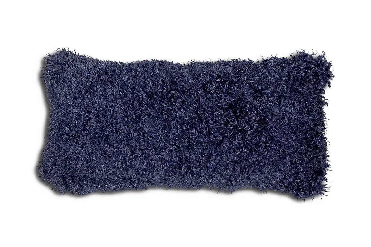 Baguette Cushion – Khulan Lambs Wool Navy