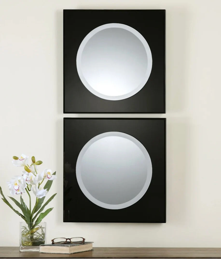 Curated Uttermost 08118 Girard Squares Mirror (Set of 2) - Image 2