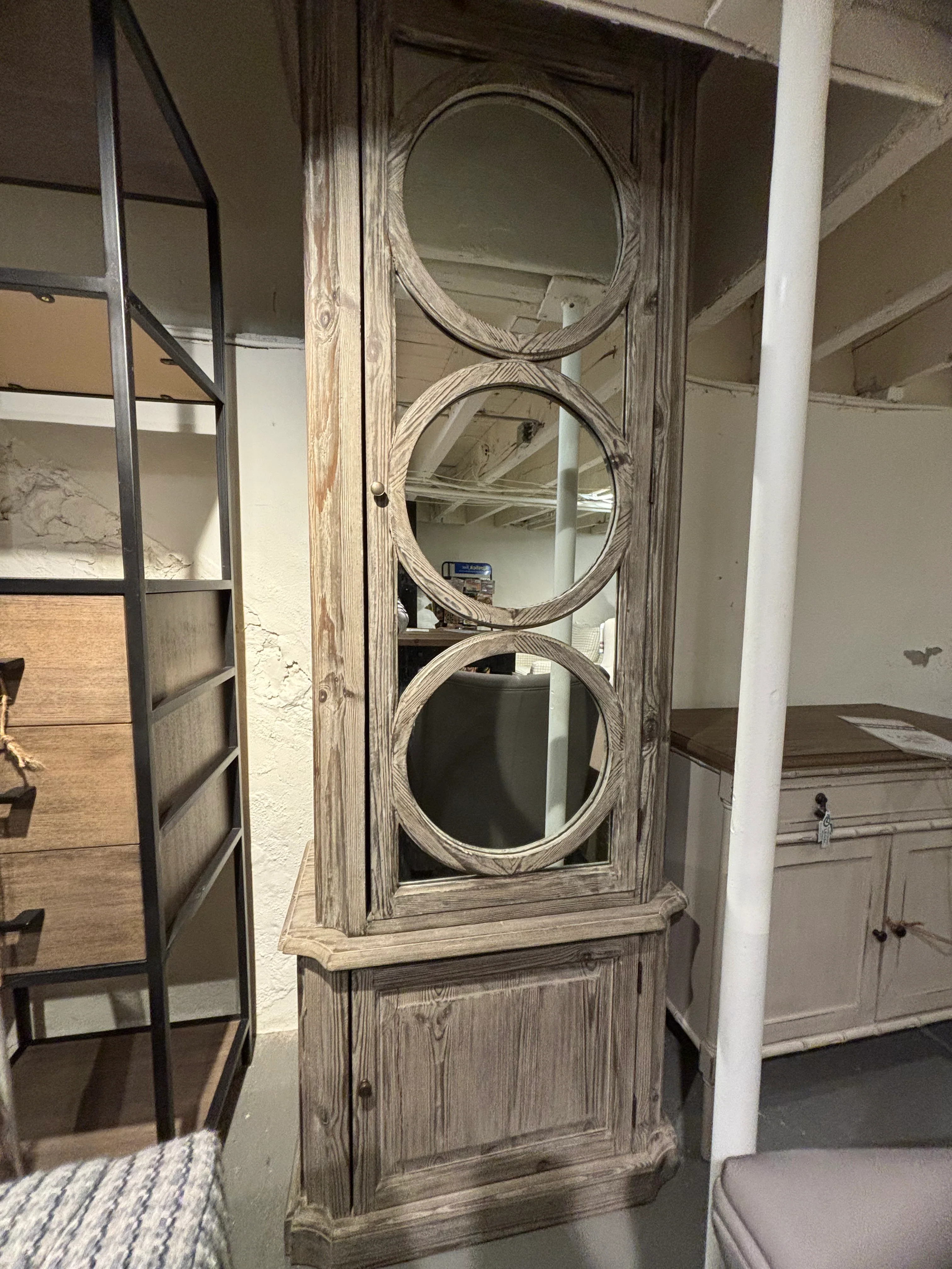 Curated Single Ashen Circles Cabinet
