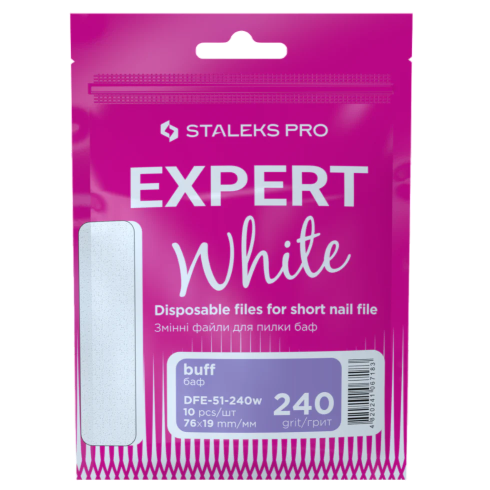 Disposable White Files For Short Nail File (10 Pcs) DFE-51 - STALEKS - Image 2