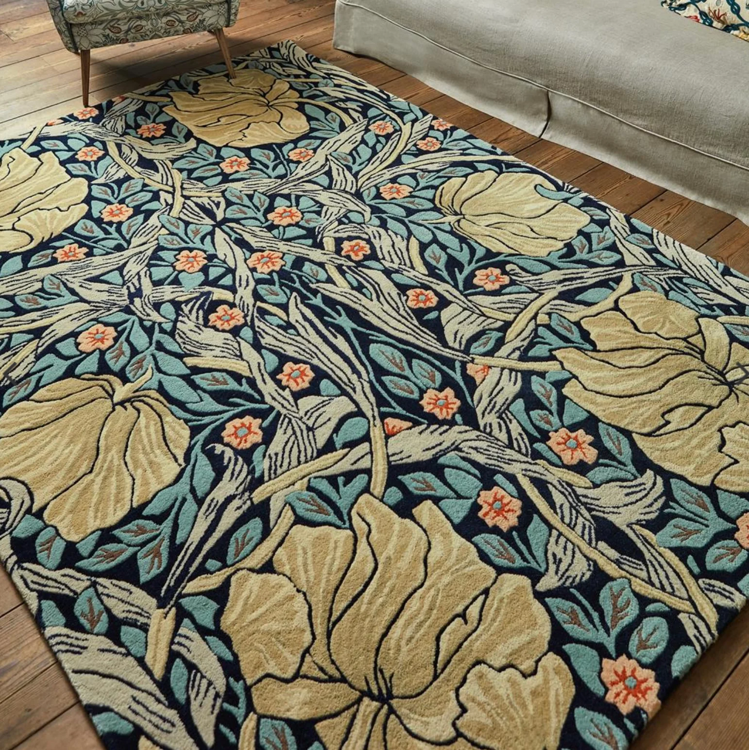 Pimpernel Indigo Area Rug - Image 2