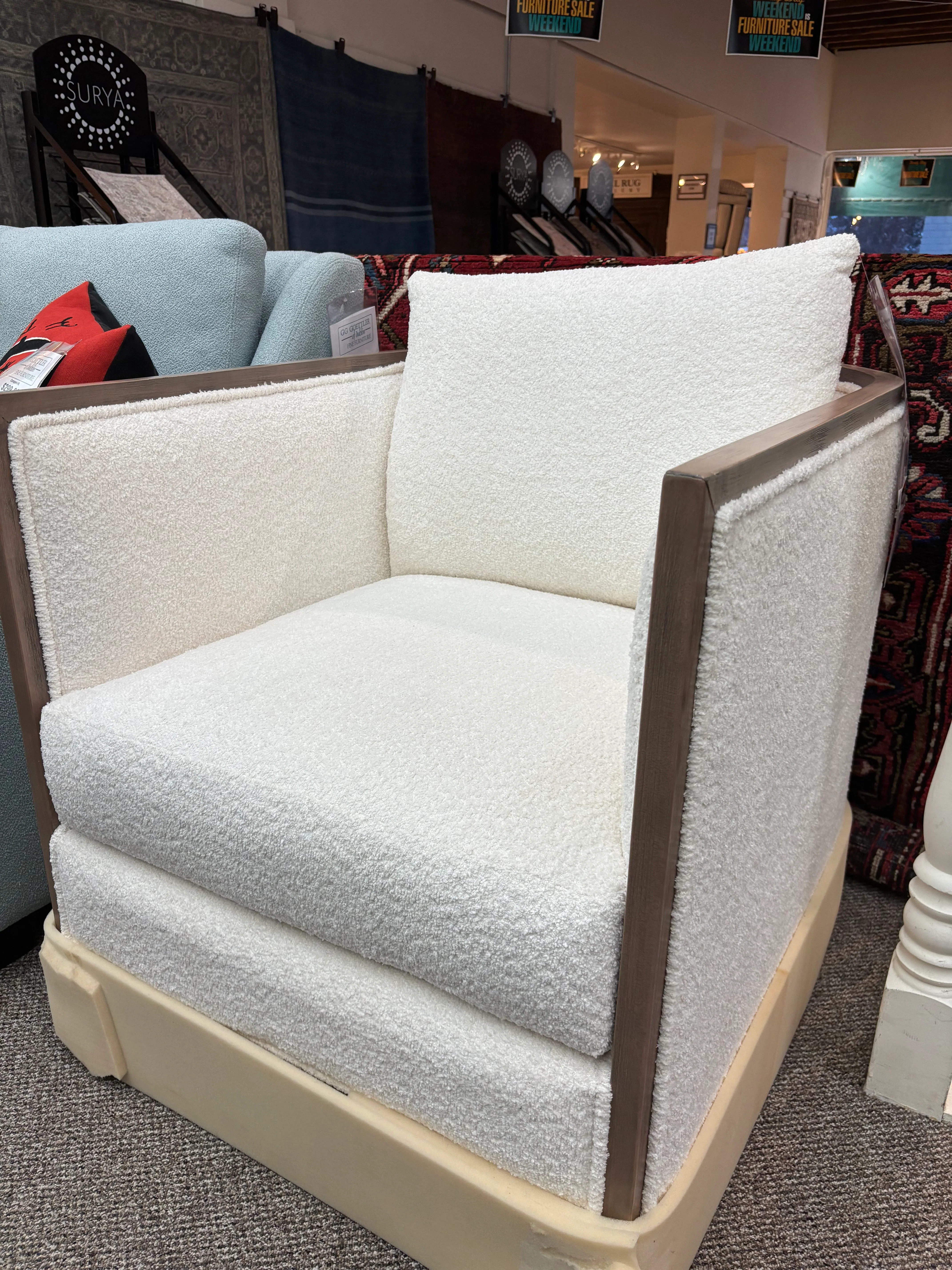 Curated 6310-03 Chair Popcorn Ivory / Finish: Antique Grey