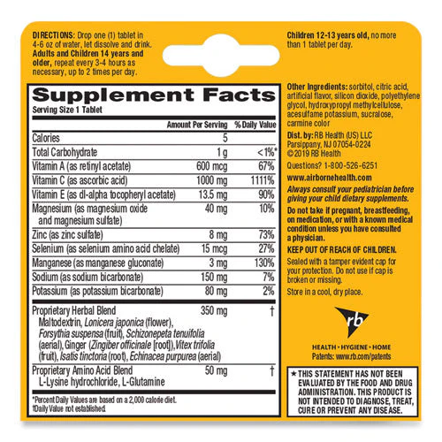Immune Support Effervescent Tablet, Zesty Orange, 10/box - Image 3