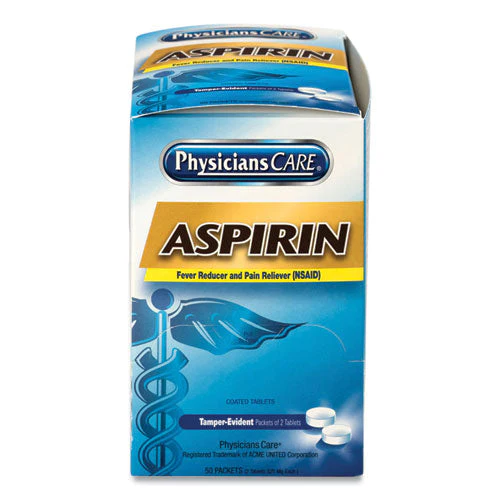 Aspirin Medication, Two-pack, 50 Packs/box - Image 2
