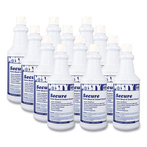 Secure Hydrochloric Acid Bowl Cleaner, Mint Scent, 32oz Bottle, 12/carton - Image 1