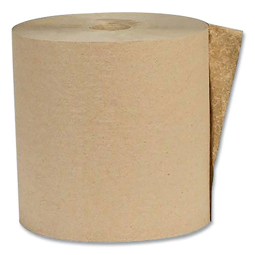 Recycled Hardwound Paper Towels, 1-ply, 7.88" X 800 Ft, 1.6 Core, Kraft, 6 Rolls/carton - Image 1