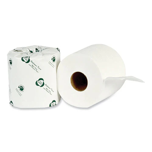 Recycled 2-ply Standard Toilet Paper, Septic Safe, White, 4" Wide, 500 Sheets/roll, 80 Rolls/carton - Image 1