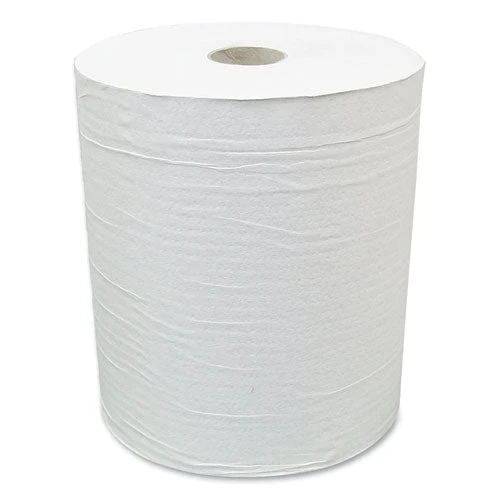 Hardwound Paper Towel Roll, Eco Green Paper, 1-ply, 7.88" X 800 Ft, White, 6/carton - Image 1