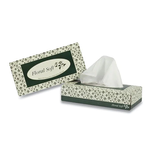 White Facial Tissue, 2-ply, 100 Sheets/box, 30 Boxes/carton - Image 1
