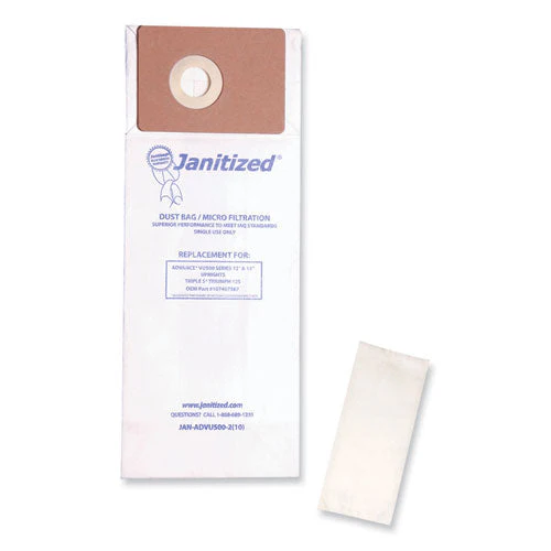 Vacuum Filter Bags Designed To Fit Advance Vu500/triple S Triumph, 100/carton - Image 1