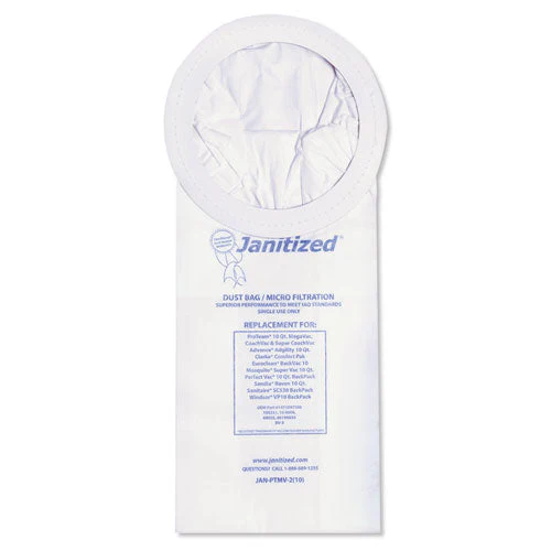 Vacuum Filter Bags Designed To Fit Proteam 10 Qt Super Coach/megavac, 100/carton - Image 1