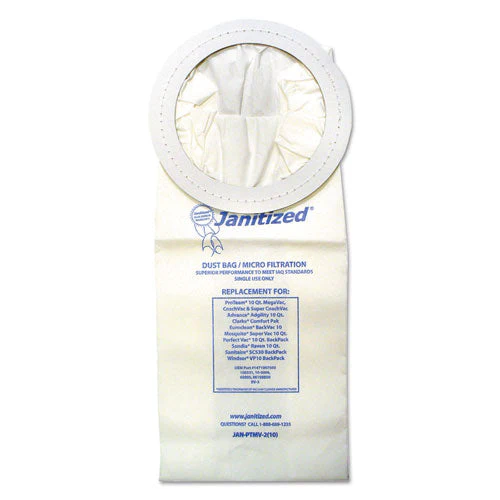 Vacuum Filters Designed To Fit Most Commercial 10 Qt. Backpack Vacs, 10/pack - Image 1