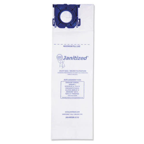 Vacuum Filter Bags Designed To Fit Windsor Sensor S/s2/xp/versamatic Plus, 100/carton - Image 1