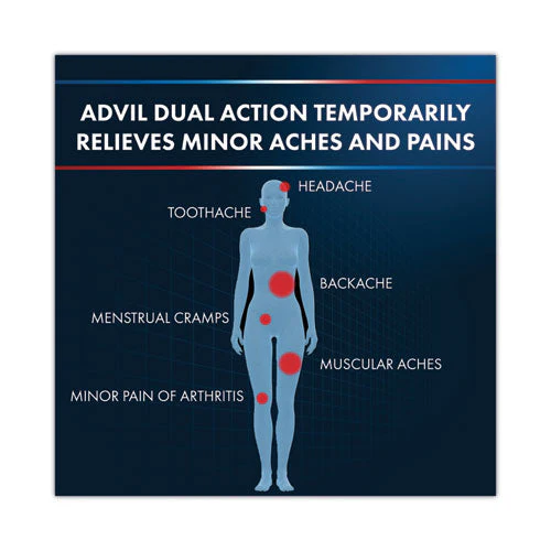Dual Action With Acetaminophen And Ibuprofen Caplets, 50 Packets Of 2 Caplets - Image 2