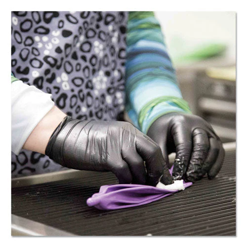Nitrile Exam Gloves, Powder-free, 3 Mil, Medium, Black, 100/box, 10 Boxes/carton - Image 3