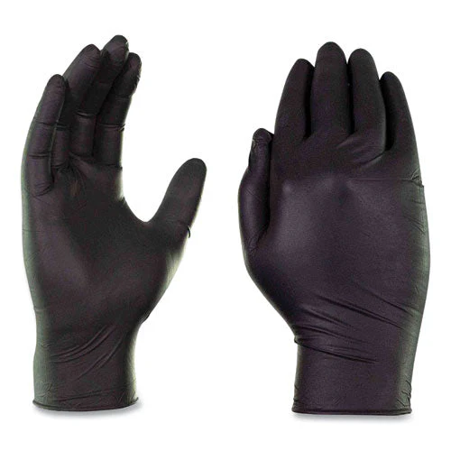 Nitrile Exam Gloves, Powder-free, 3 Mil, X-large, Black, 100/box, 10 Boxes/carton - Image 2