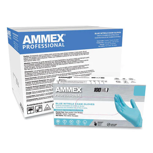 Nitrile Exam Gloves, Powder-free, 3 Mil, Small, Light Blue, 100/box, 10 Boxes/carton - Image 1