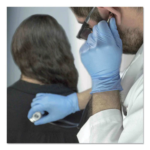 Nitrile Exam Gloves, Powder-free, 3 Mil, Medium, Light Blue, 100/box, 10 Boxes/carton - Image 2