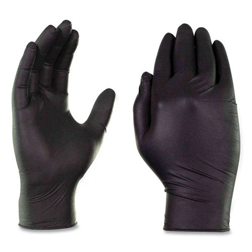 Industrial Nitrile Gloves, Powder-free, 3 Mil, Large, Black, 100/box, 10 Boxes/carton - Image 2