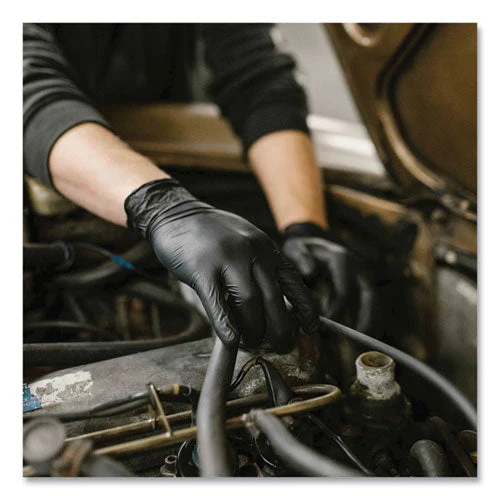 Industrial Nitrile Gloves, Powder-free, 6 Mil, Small, Black 100 Gloves/box, 10 Boxes/carton - Image 3