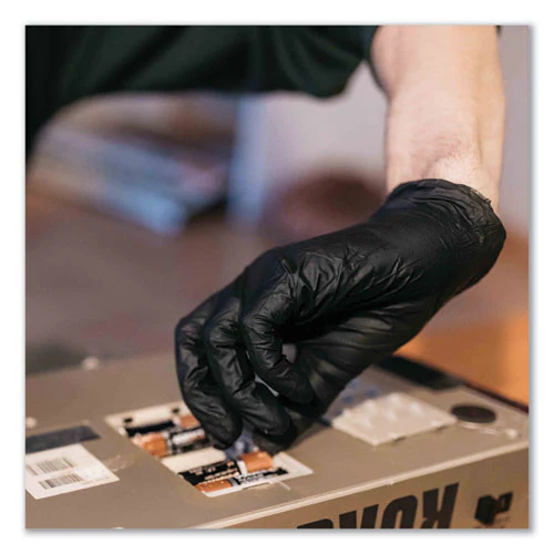 Industrial Nitrile Gloves, Powder-free, 5 Mil, X-large, Black, 100 Gloves/box, 10 Boxes/carton - Image 2