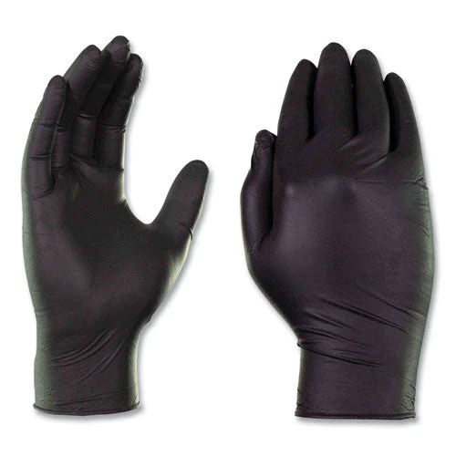 Nitrile Exam Gloves, Powder-free, 6 Mil, Medium, Black 100 Gloves/box, 10 Boxes/carton - Image 3
