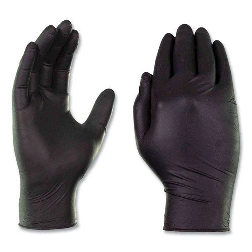 Nitrile Exam Gloves, Powder-free, 6 Mil, X-large, Black, 100 Gloves/box, 10 Boxes/carton - Image 2