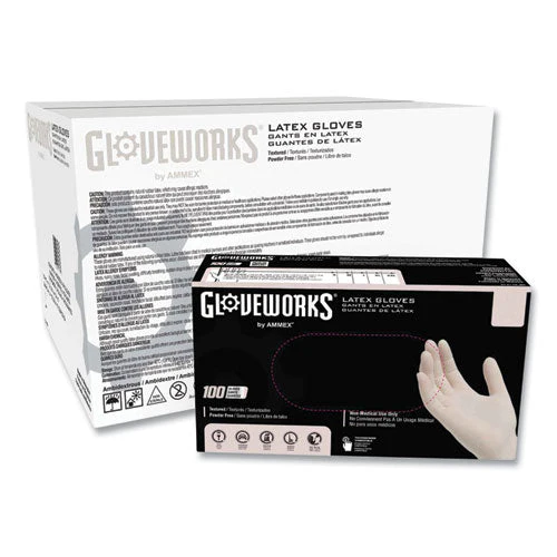 Latex Disposable Gloves, Powder-free, 4 Mil, Medium, Ivory, 100 Gloves/box, 10 Boxes/carton - Image 3