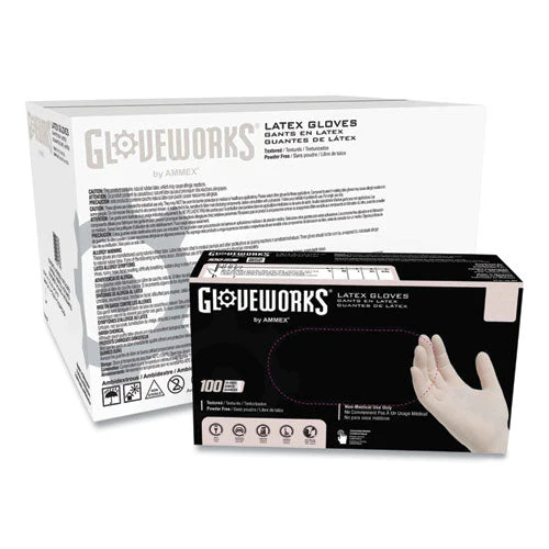 Latex Disposable Gloves, Powder-free, 4 Mil, X-large, Ivory, 100 Gloves/box, 10 Boxes/carton - Image 1
