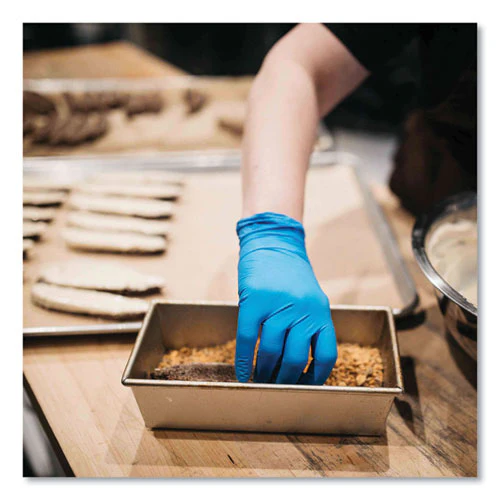 Industrial Nitrile Gloves, Powder-free, 3 Mil, X-large, Blue, 100/box, 10 Boxes/carton - Image 3