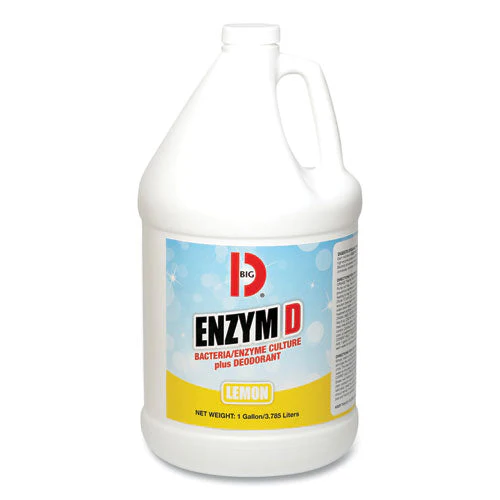 Enzym D Digester Liquid Deodorant, Lemon, 1 Gal Bottle, 4/carton - Image 1