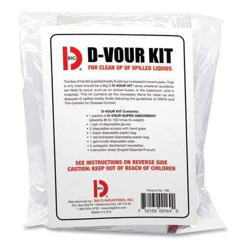 D'vour Clean-up Kit, Powder, All Inclusive Kit, 6/carton - Image 1