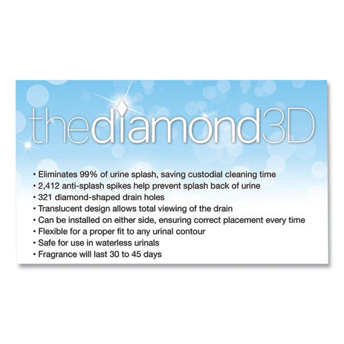 Diamond 3d Urinal Screen, Melon Mist Scent, Clear, 10/pack, 6 Packs/carton - Image 2
