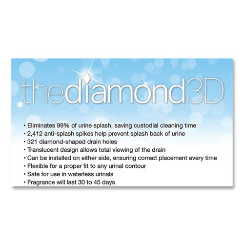 Diamond 3d Urinal Screen, Lavender Lace Scent, 0.13 Oz, Lavender, 10/box - Image 3