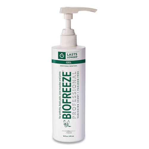 Professional Green Topical Analgesic Pain Reliever Gel, 16 Oz Pump - Image 1