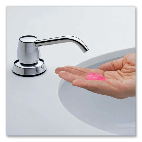 Contura Lavatory-mounted Soap Dispenser, 34 Oz, 3.31 X 4 X 17.63, Chrome/stainless Steel - Image 3