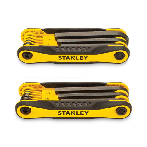 Folding Metric And Sae Hex Keys, 2/pack, Yellow/black - Image 2