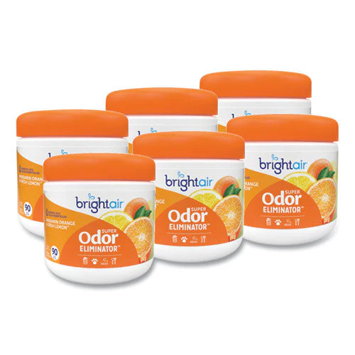 Super Odor Eliminator, Mandarin Orange And Fresh Lemon, 14 Oz Jar, 6/carton - Image 1