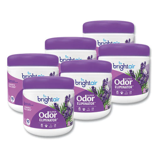 Super Odor Eliminator, Lavender And Fresh Linen, Purple, 14 Oz Jar, 6/carton - Image 1