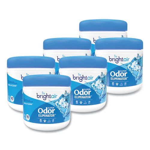 Super Odor Eliminator, Cool And Clean, Blue, 14 Oz Jar, 6/carton - Image 1