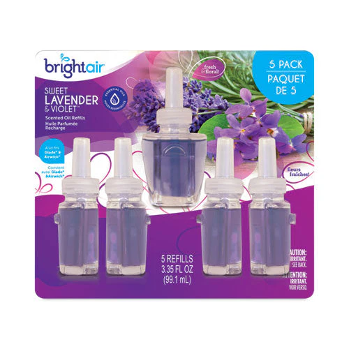 Electric Scented Oil Air Freshener Refill, Sweet Lavender And Violet, 0.67 Oz Bottle, 5/pack, 6 Pack/carton - Image 1