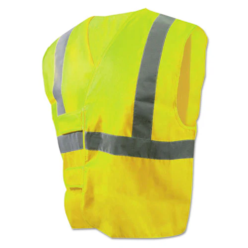 Class 2 Safety Vests, Standard, Lime Green/silver - Image 1