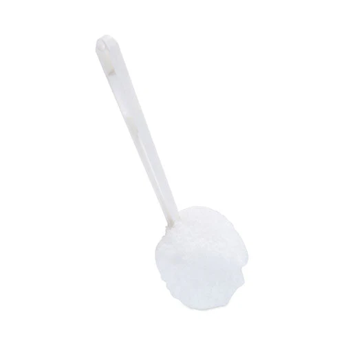 Toilet Bowl Mop, 12" Handle, White - Image 1