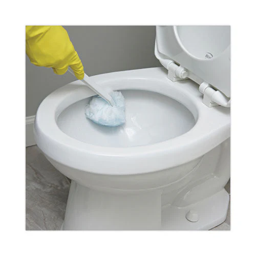 Toilet Bowl Mop, 12" Handle, White - Image 3
